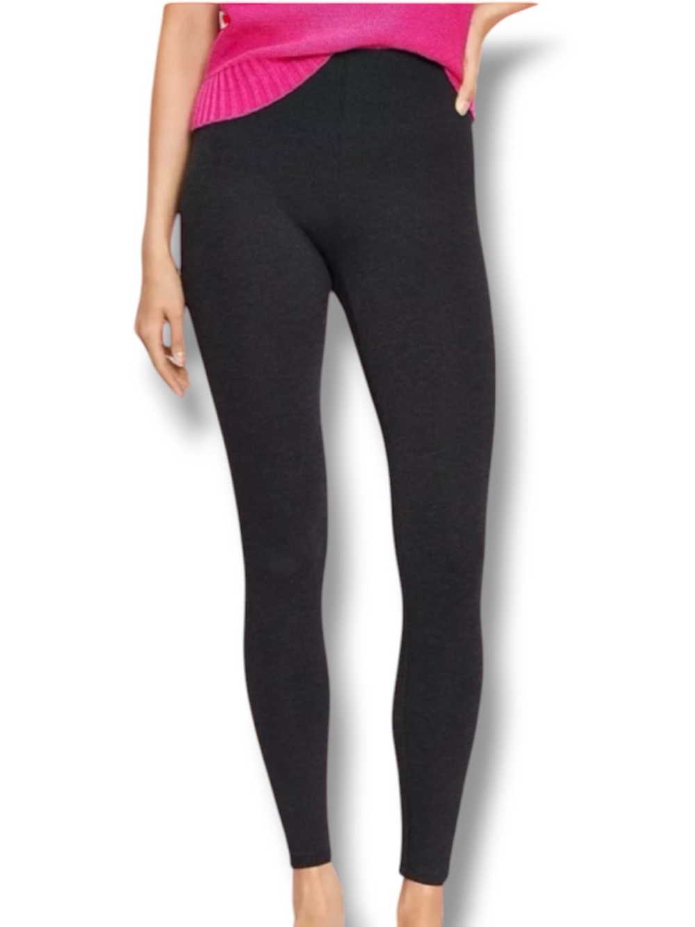 LOFT Pants Black/Charcoal Compression Ponte Knit Ankle Athleisure Minimalist XL